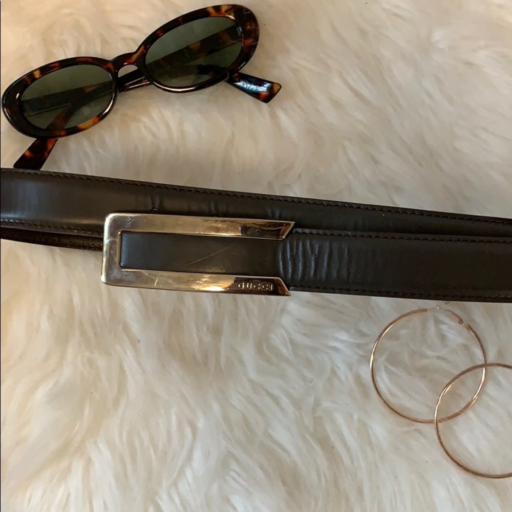 Authentic Leather Gucci Belt